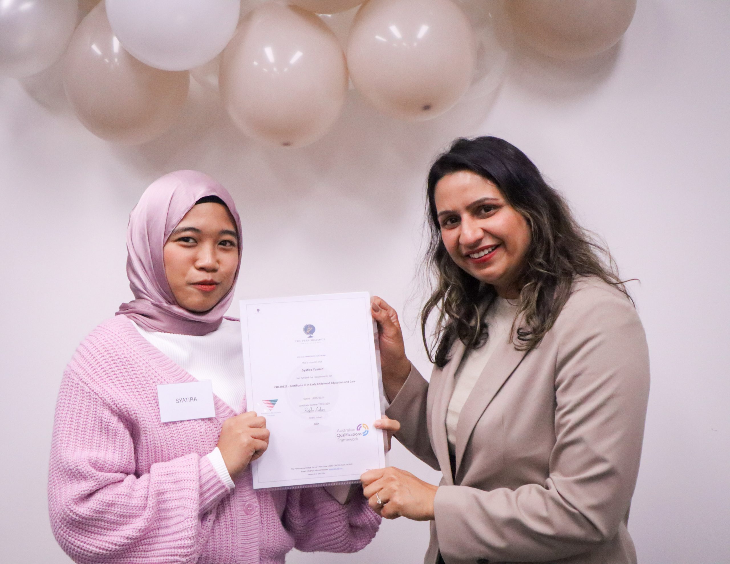 Student experience at The Performance College
